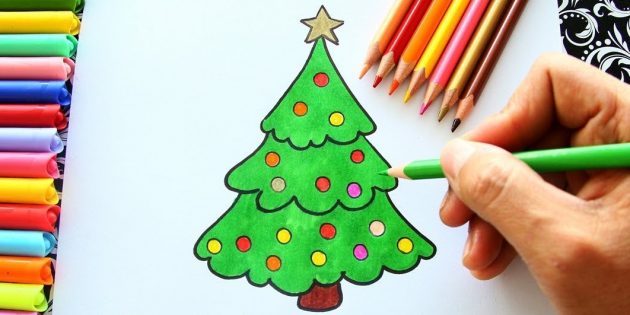 12 sposob v namalyuvati yalinku z yakimi vpora t sya nav t ditina 1 - 12 способів намалювати ялинку, з якими впорається навіть дитина